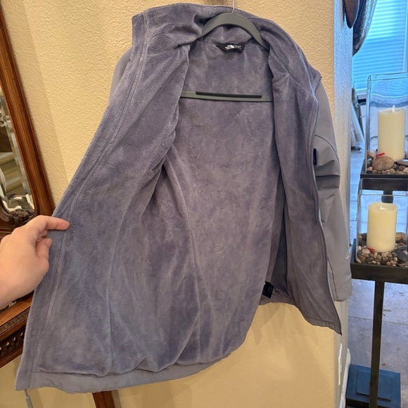 The North Face Women Light Lilac Windwall Fleece Lined Hoodie Jacket Size Small - Picture 4 of 11